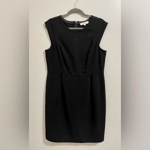 LOFT Size 14 Black Dress with Cap Sleeve